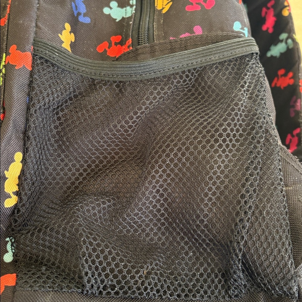 Disney Black Backpack with Colorful Mickey Mouse Silhouettes Walt Disney World - Picture 7 of 9